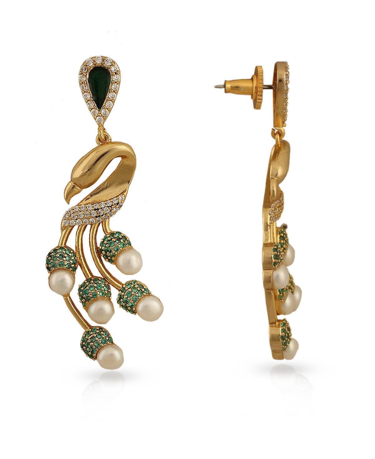Heirloom Golden Peacock Pearl Earring - Chandrani Pearls