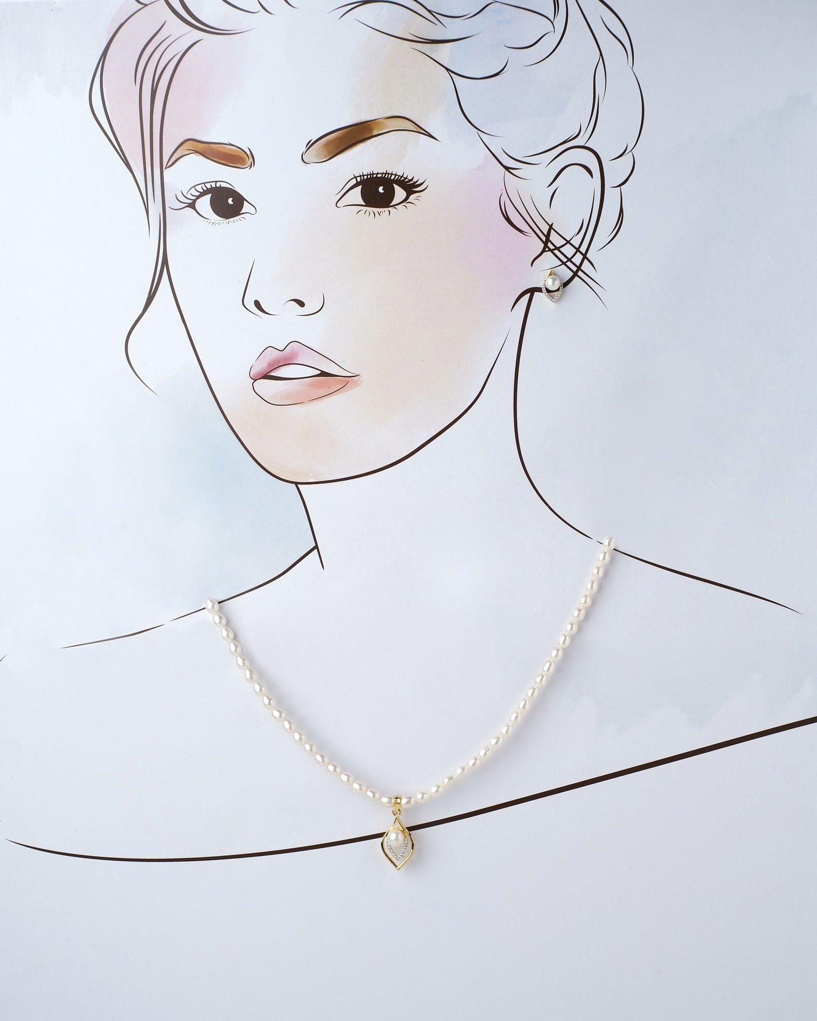 Hues of Ringlets Pearl Necklace Set - Chandrani Pearls