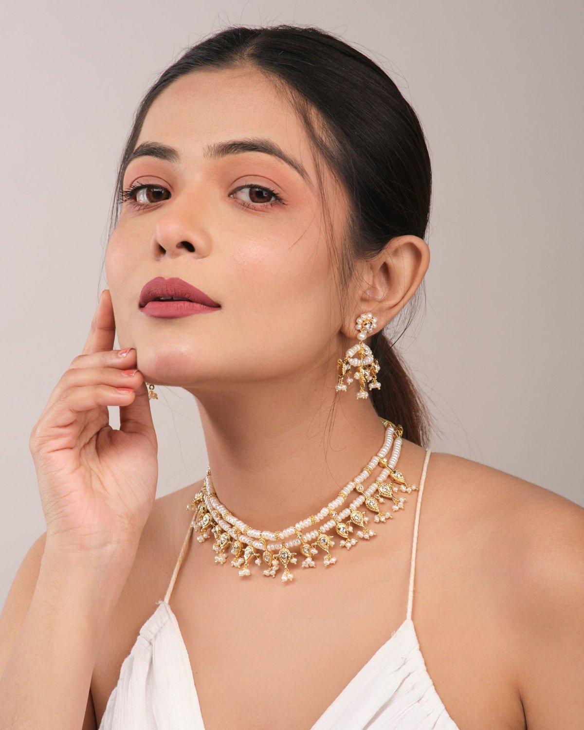 Jadau Choker Set - Chandrani Pearls