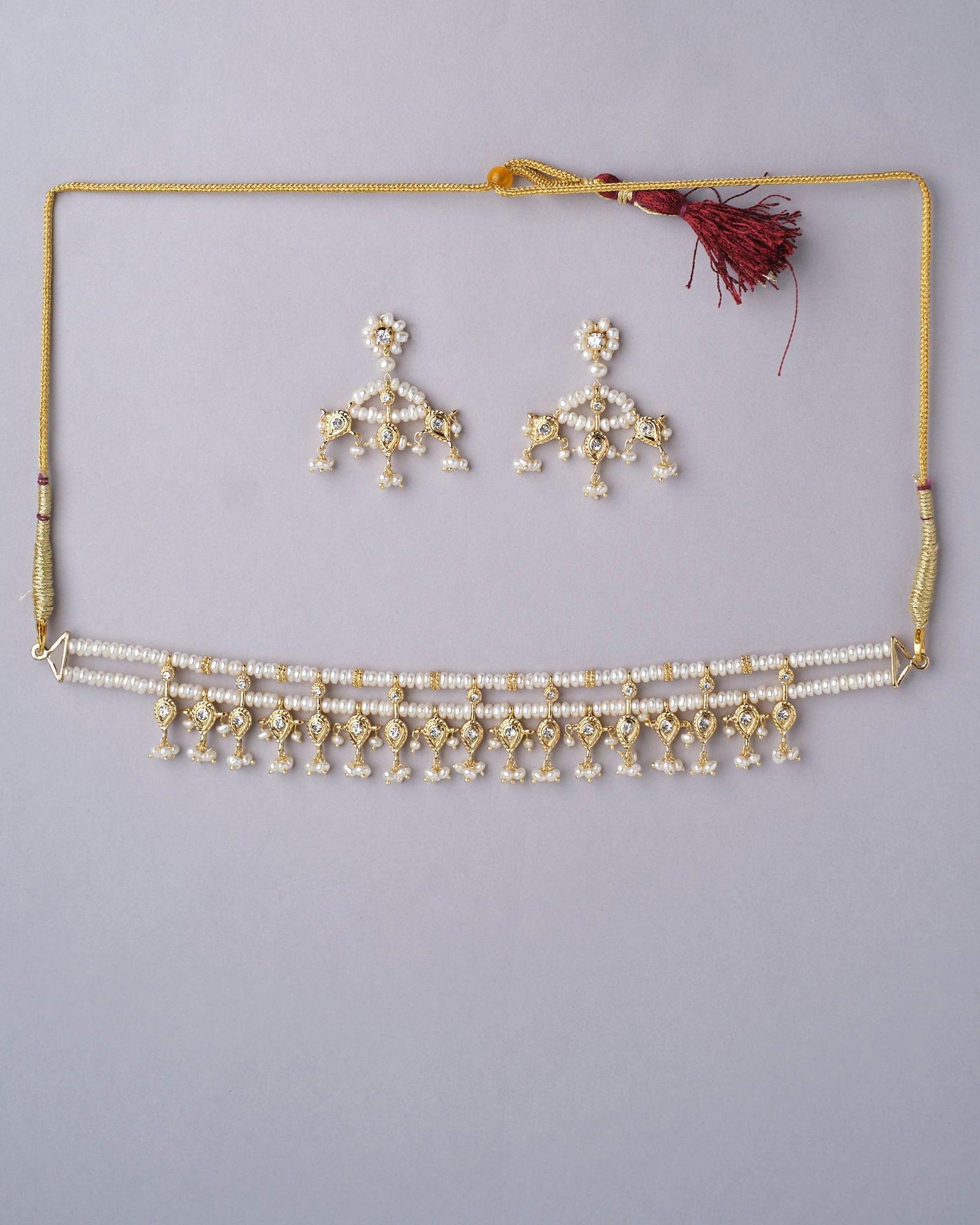 Jadau Choker Set - Chandrani Pearls