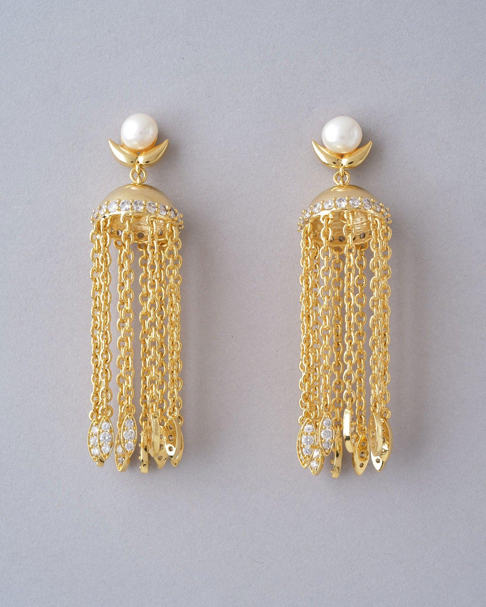 Janhvi- As Precious As Your Life Pearl Jhumka - Chandrani Pearls