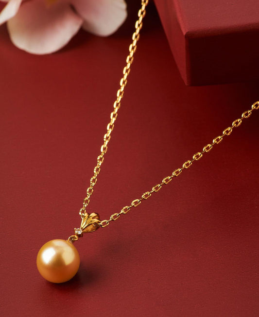 Jemma Cutout Pearl Drop 18Kt Gold Pendant - Chandrani Pearls