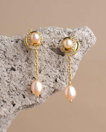 Kosavasin -Golden Sands Delight Pearl Earring - Chandrani Pearls