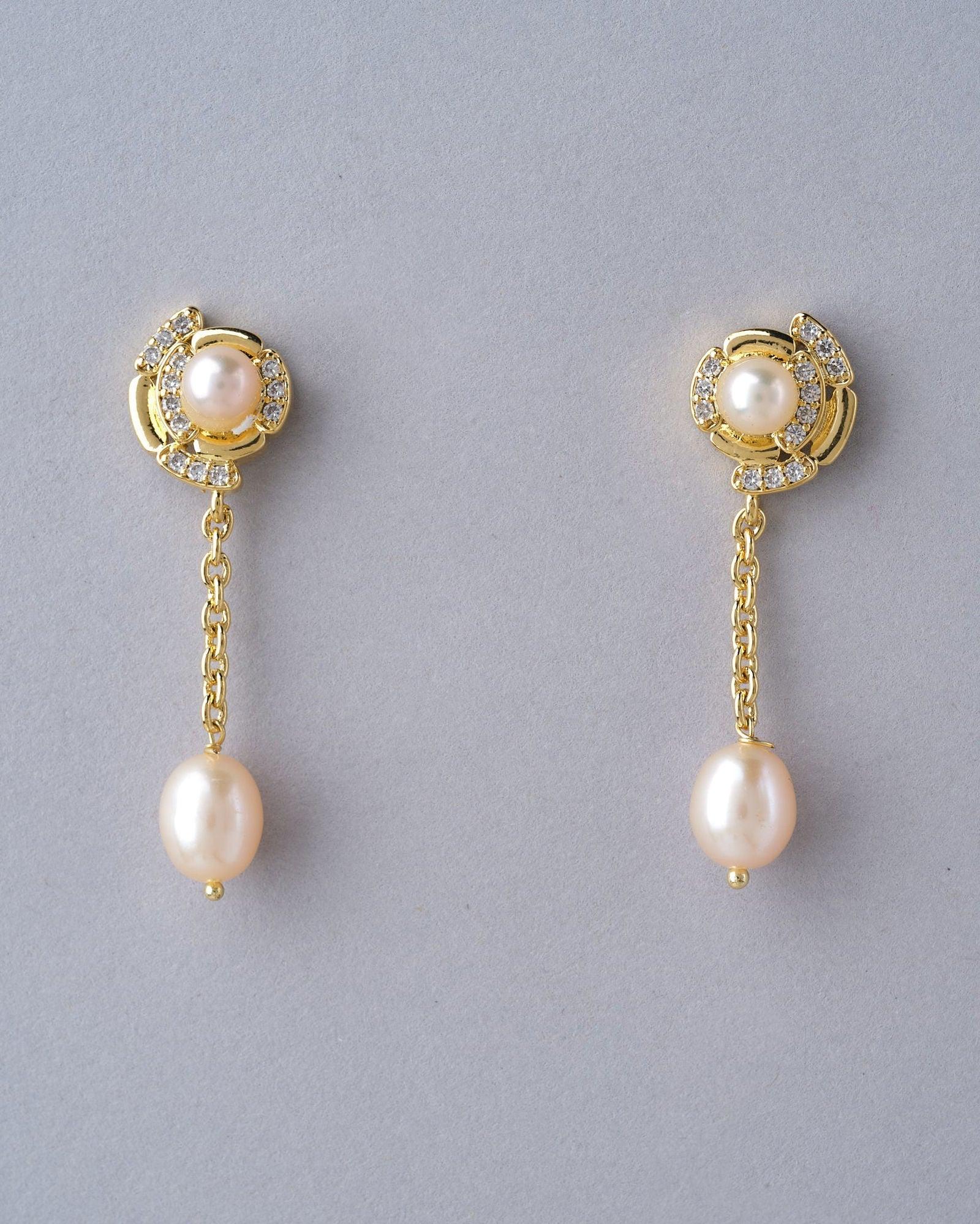 Kosavasin -Golden Sands Delight Pearl Earring - Chandrani Pearls