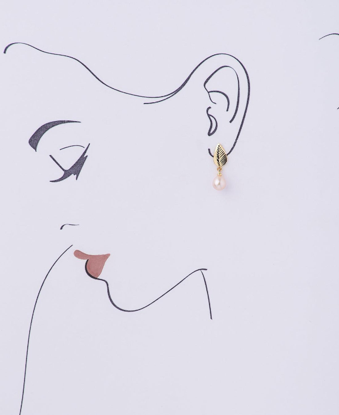 Leaf Real Pearl Hang Earring - Chandrani Pearls