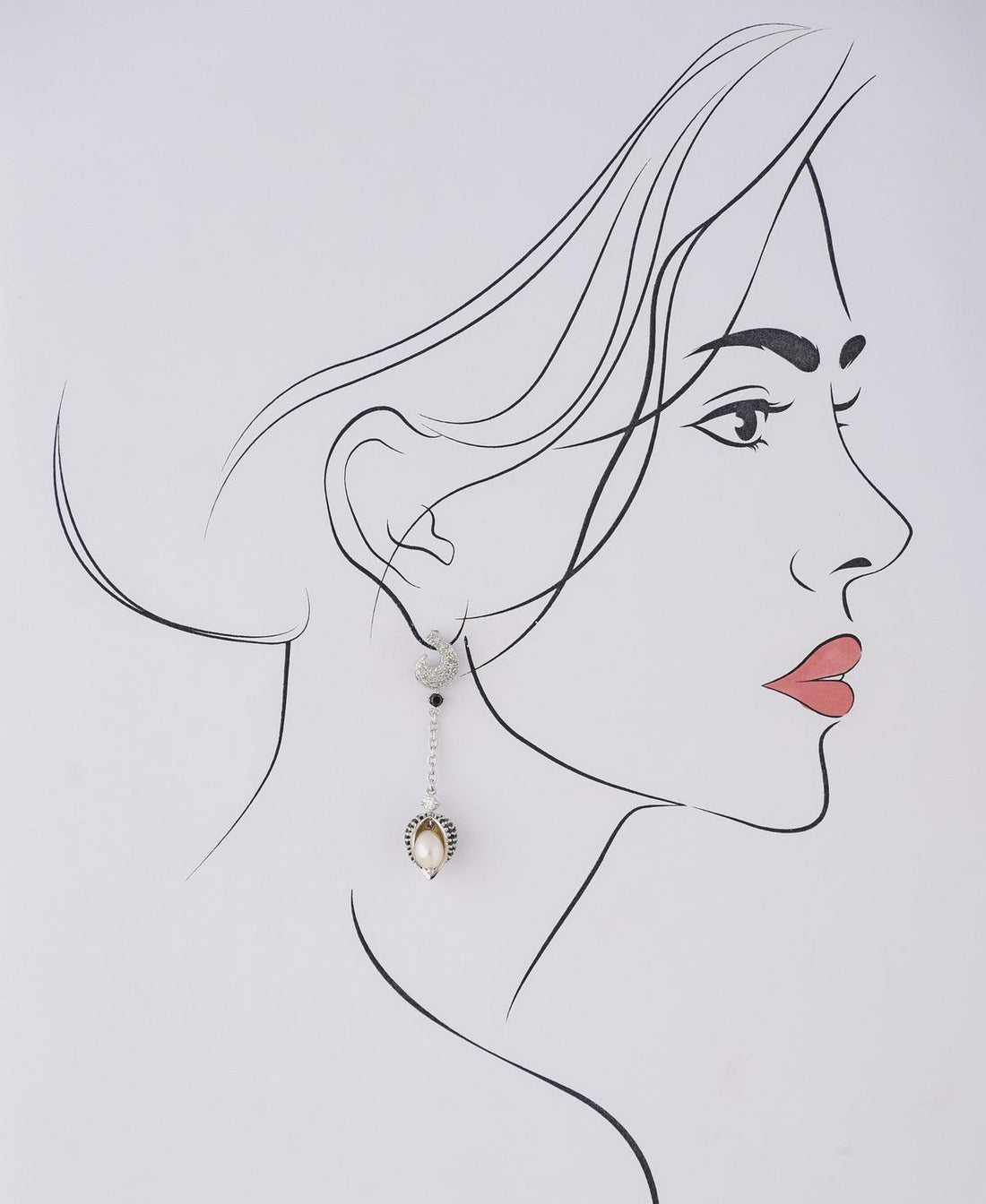 Leaf Real Pearl Hang Earring - Chandrani Pearls