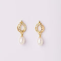 Leaf Real Pearl Hanging Earring - Chandrani Pearls