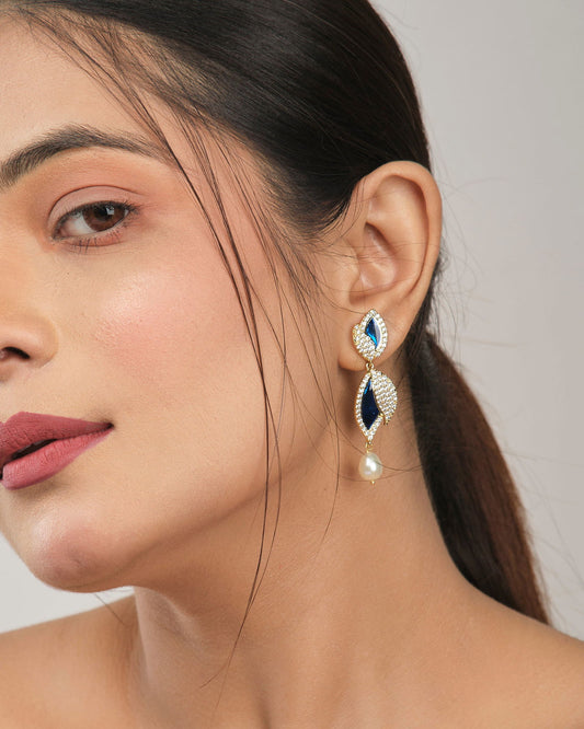 Leafy Ambrosia Dangler Earring - Chandrani Pearls