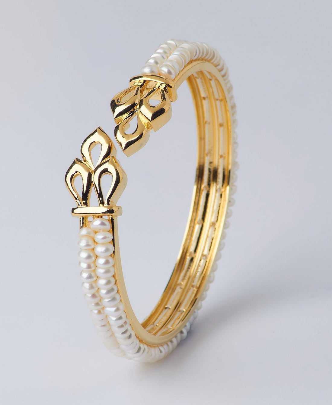 Leafy Classy Real Pearl Bangle - Chandrani Pearls