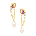 Linear Pearl Threader Earrings - Bold N' Italic