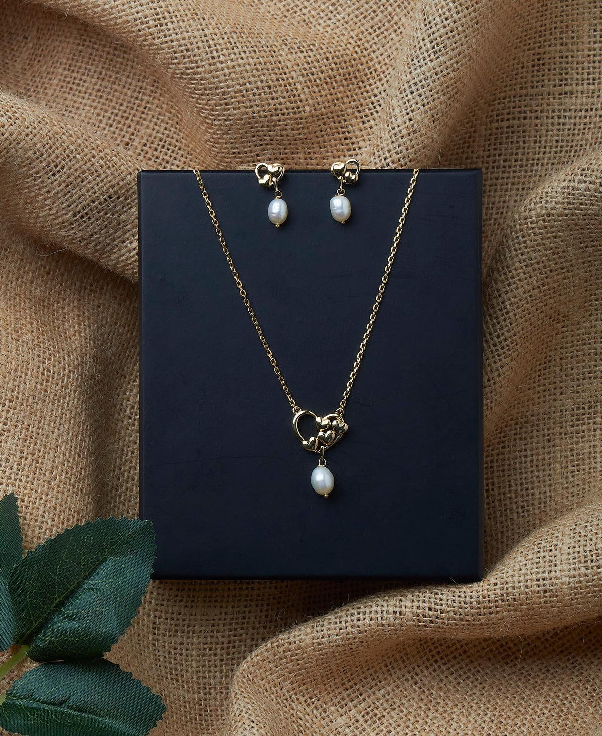 Little Heart Real Pendant Set - Chandrani Pearls