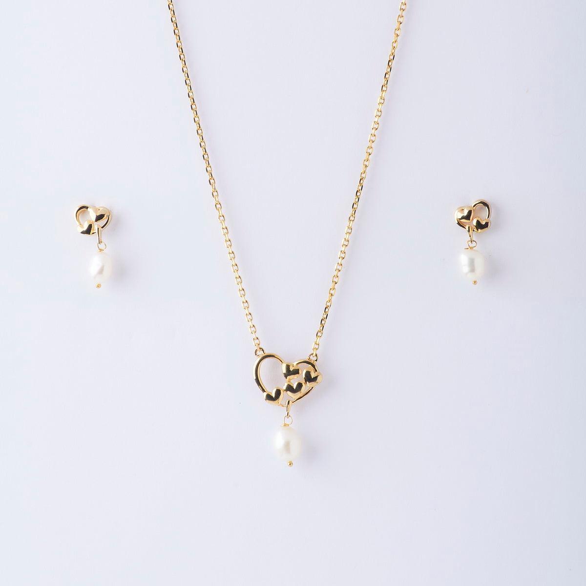 Little Heart Real Pendant Set - Chandrani Pearls