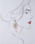 Lubna Floral Pearl Drop Earring - Chandrani Pearls