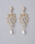 Lubna Floral Pearl Drop Earring - Chandrani Pearls