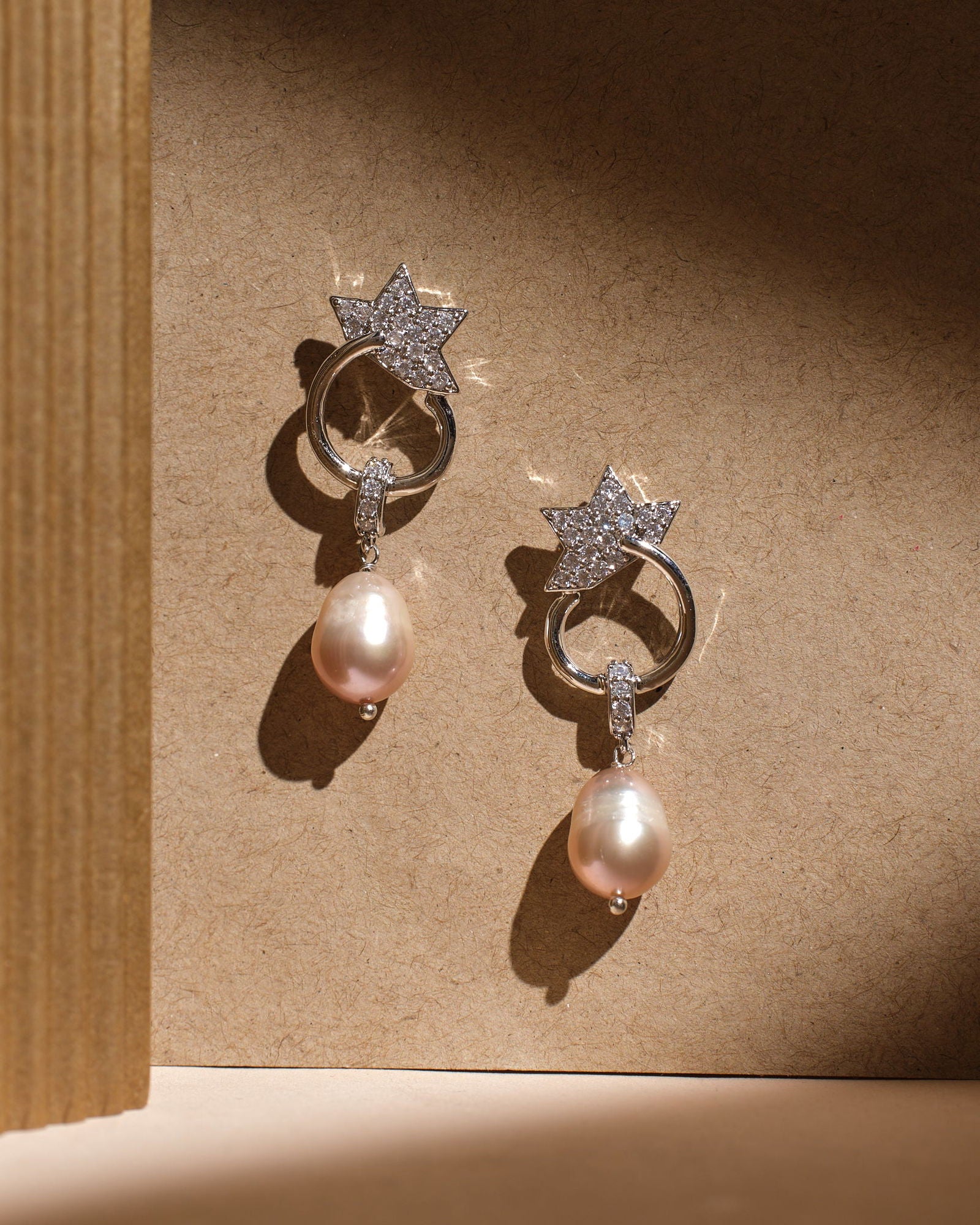 Luminous Grace Star Drop Earring - Chandrani Pearls