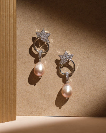 Luminous Grace Star Drop Earring - Chandrani Pearls
