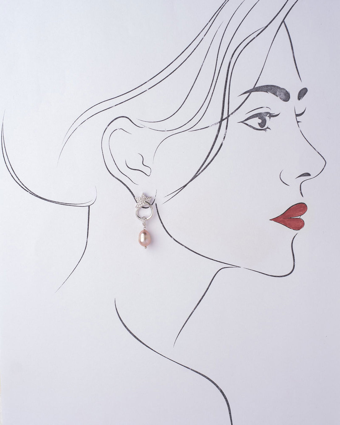 Luminous Grace Star Drop Earring - Chandrani Pearls