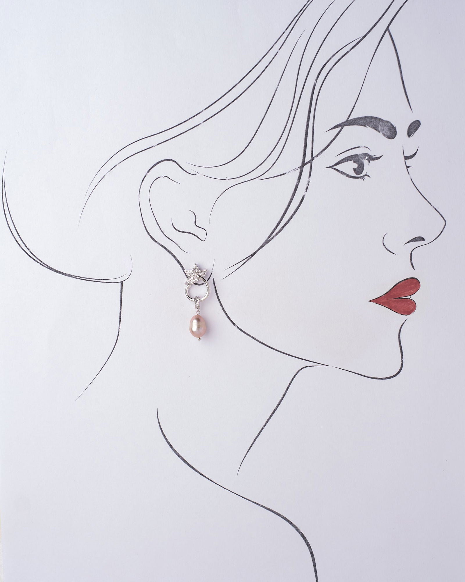 Luminous Grace Star Drop Earring - Chandrani Pearls