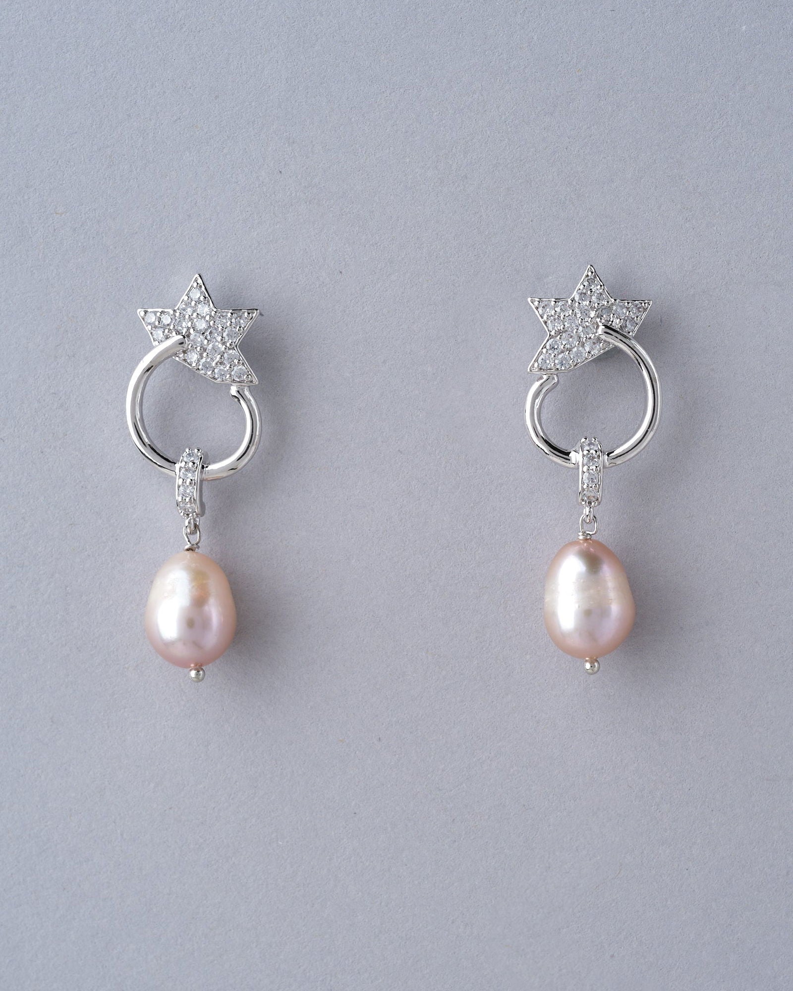Luminous Grace Star Drop Earring - Chandrani Pearls