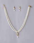 Lustrous Two Line Pearl Necklace Set - Chandrani Pearls