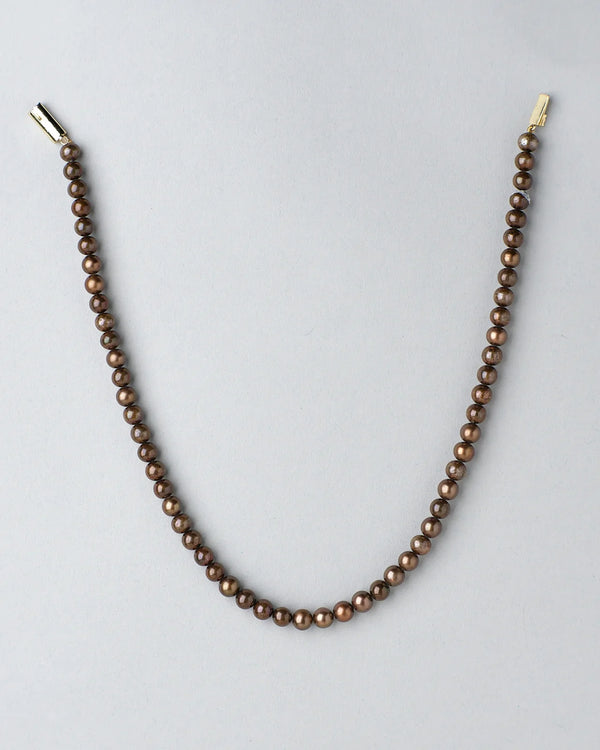 Brown Dyed Pearl Necklace
