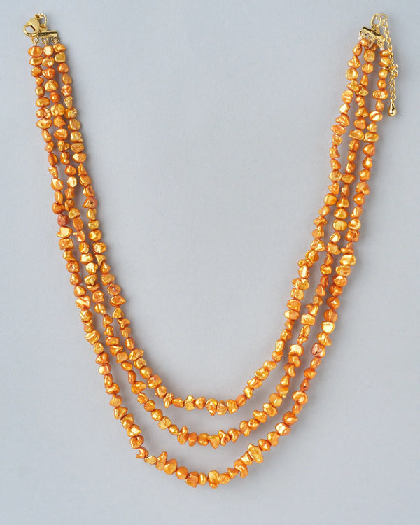 Celeste Un-Shaped Gold Layered Necklace