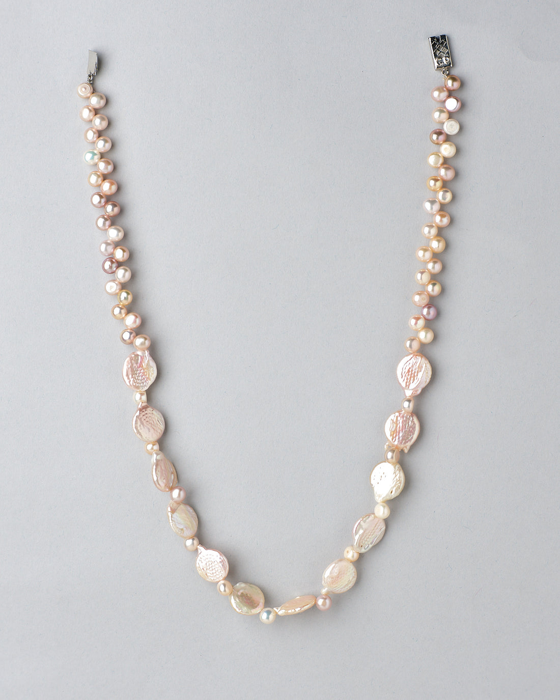 Coin Pearl Necklace with Freshwater Pearls