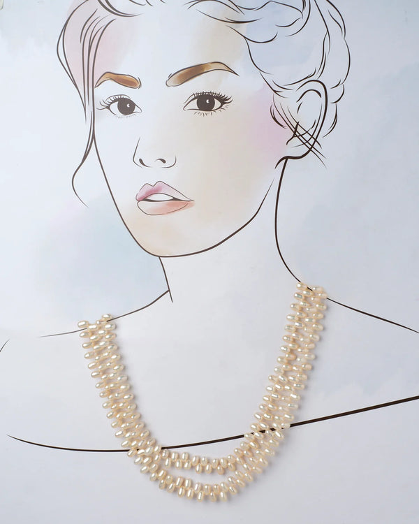 The Lavish Layers Of Elegance Pearl Necklace