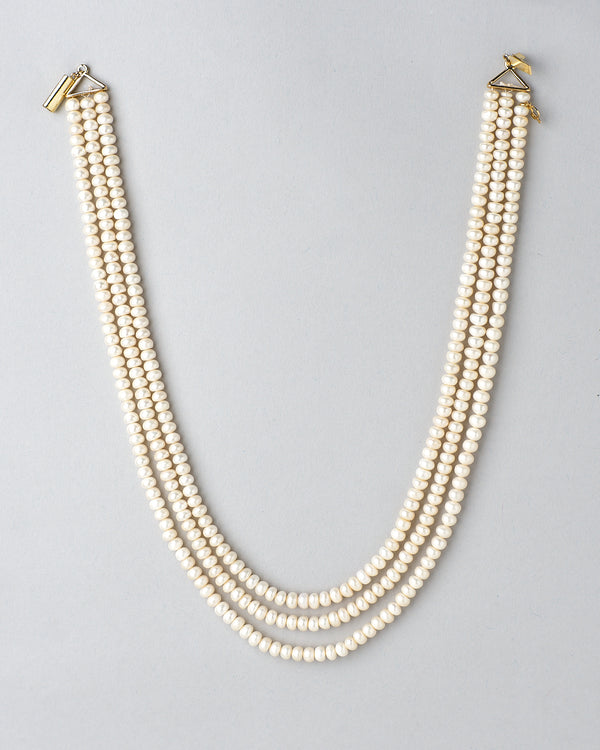 Classic Three-Layer Pearl Necklace