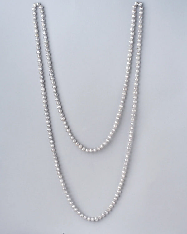 Knotted Pearl Necklace