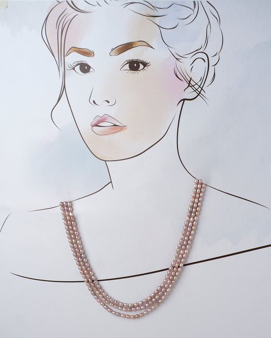 The Udagat -Blushing Rose Pearl Necklace