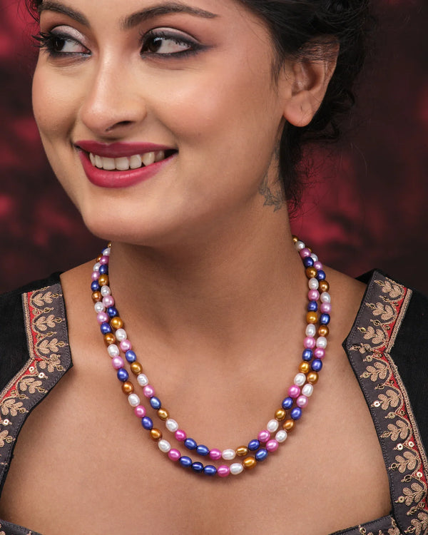 Multi Colour Pearl Necklace