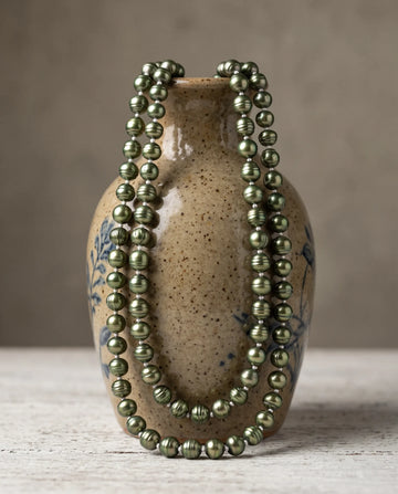 Olive Royale Double Strand Pearl Mala