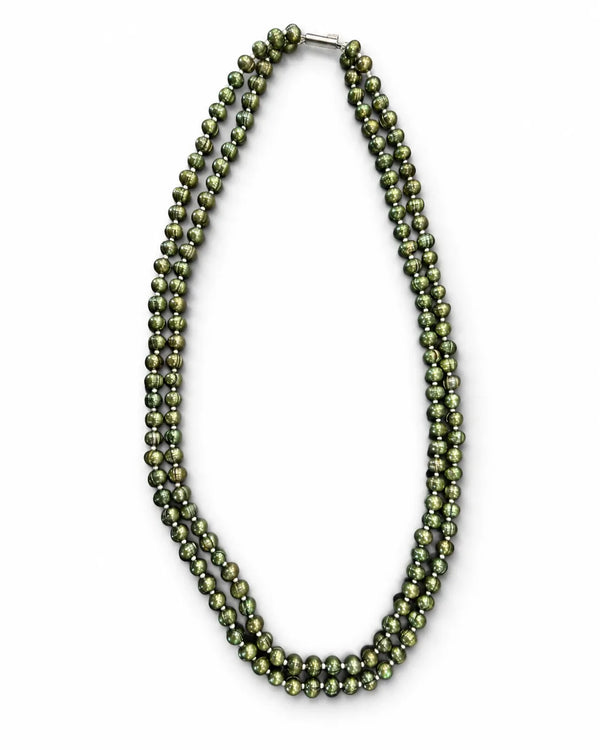 Olive Royale Double Strand Pearl Mala