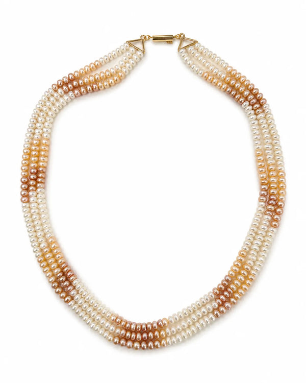 Triple-Strand Ombre Freshwater Pearl Mala