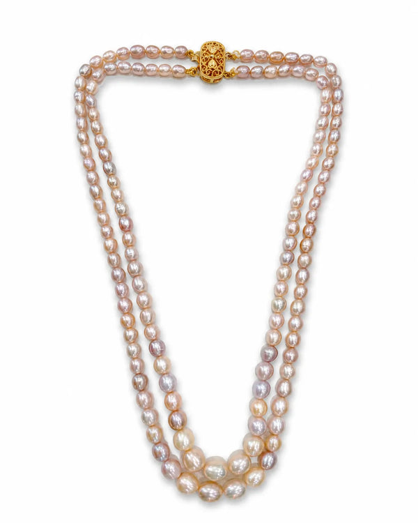 Rose Radiance Graduated Pearl Mala