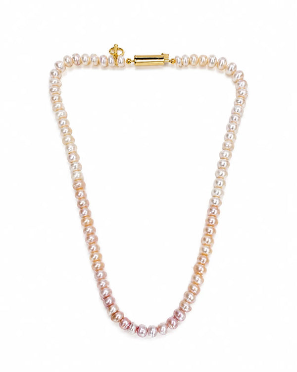 Rose Lustre Freshwater Pearl Mala