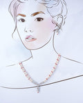 Magnificent Floral CZ Pendant Pearl Necklace Set - Chandrani Pearls