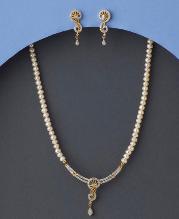 Mangalsutra Design Pearl Necklace Set - Chandrani Pearls
