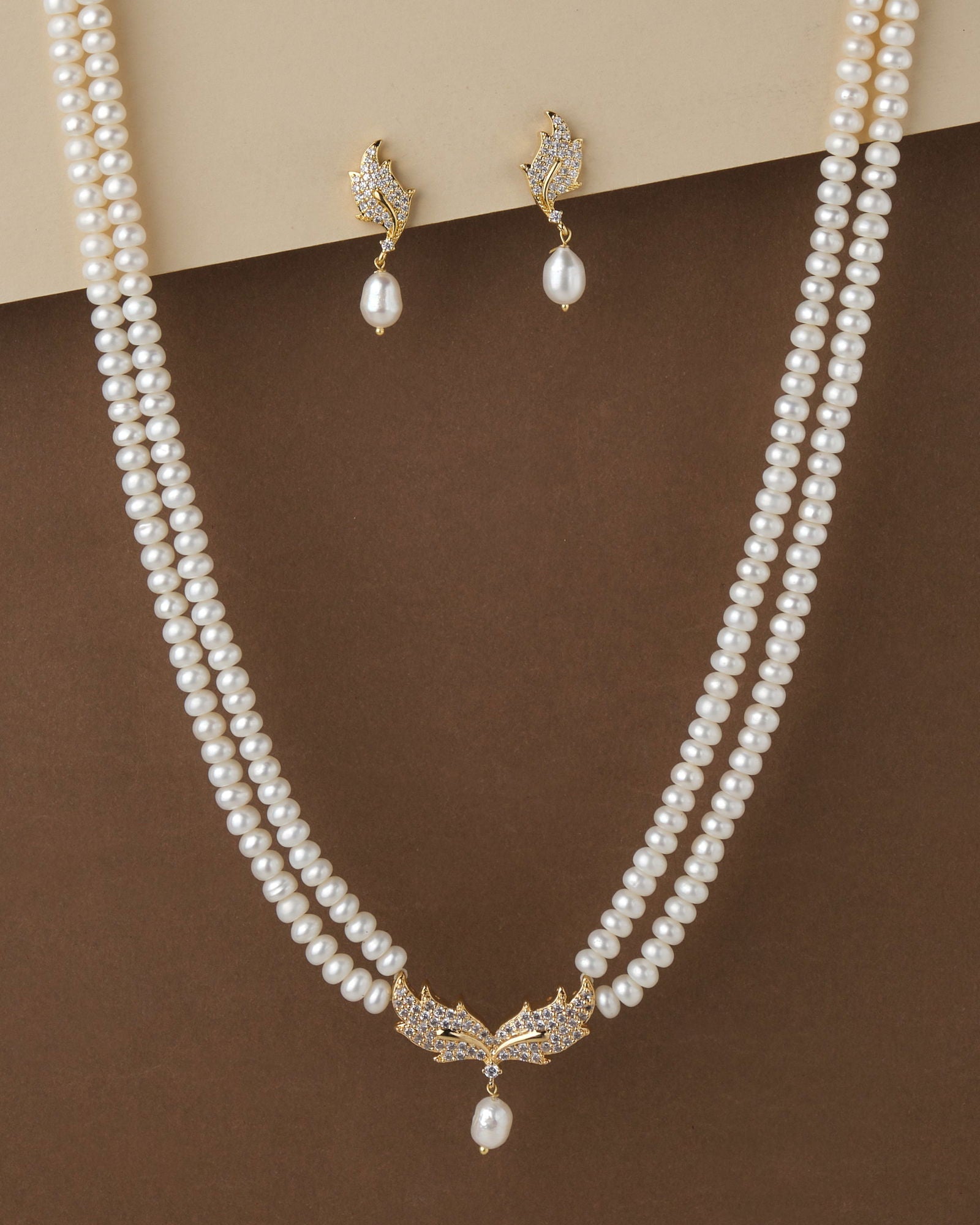 Mesmerising Leafy Pearl Necklace - Chandrani Pearls