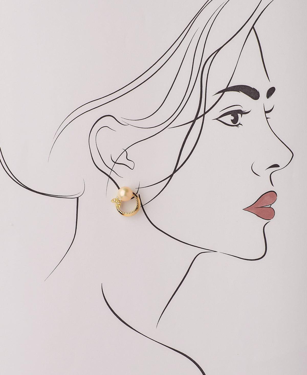Mini Butterfly Pearl Studded Earring - Chandrani Pearls