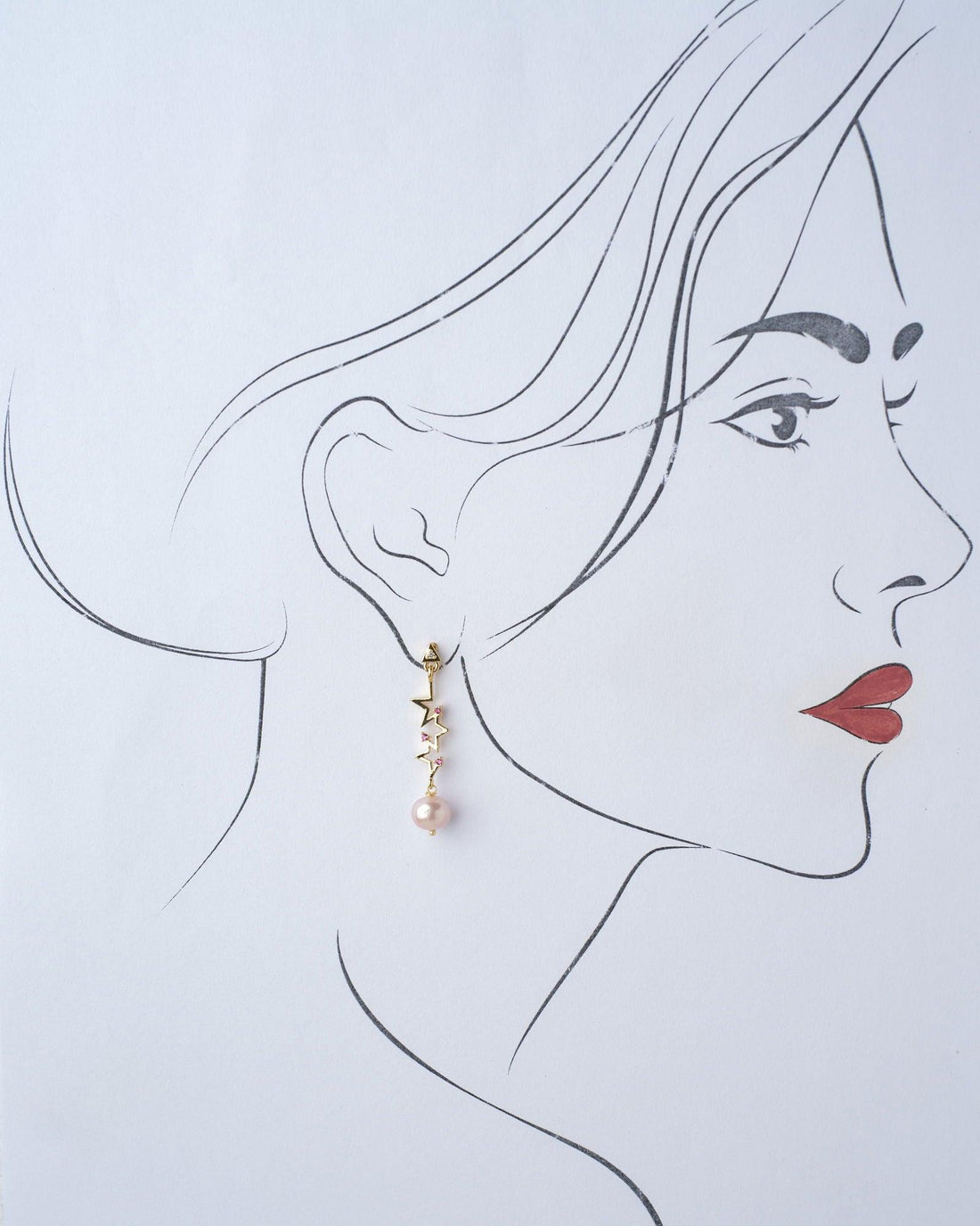 Nicole Star Dangler Earrings - Chandrani Pearls