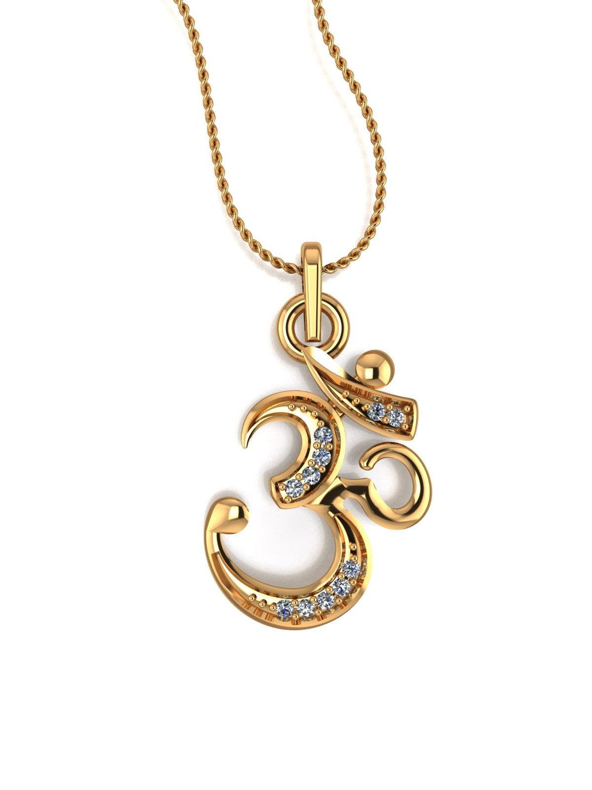 OM Silver Pendant with chain - Chandrani Pearls