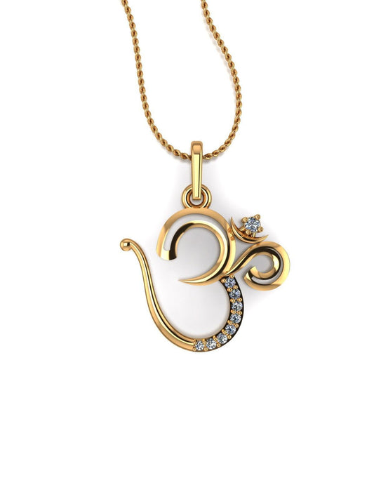 OM Silver Pendant with chain - Chandrani Pearls