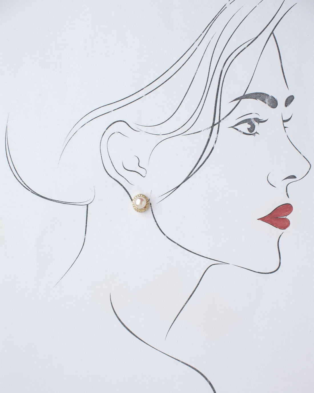 Oval Pearl Stud Earring - Chandrani Pearls