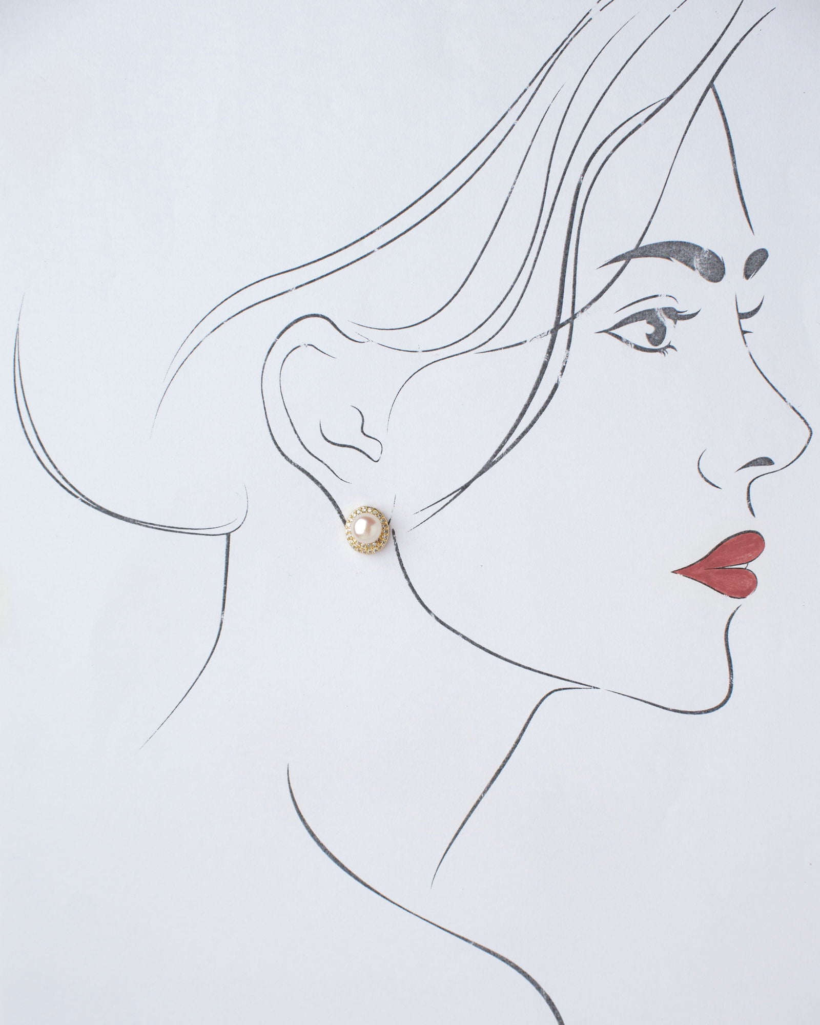 Oval Pearl Stud Earring - Chandrani Pearls