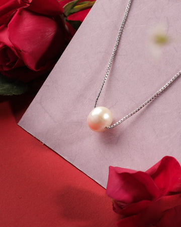 Pearl Pendant 925 Silver Chain