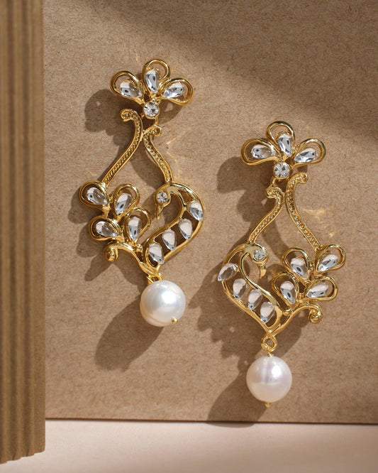 Peacock Graceful Pearl Hanging Earring - Chandrani Pearls