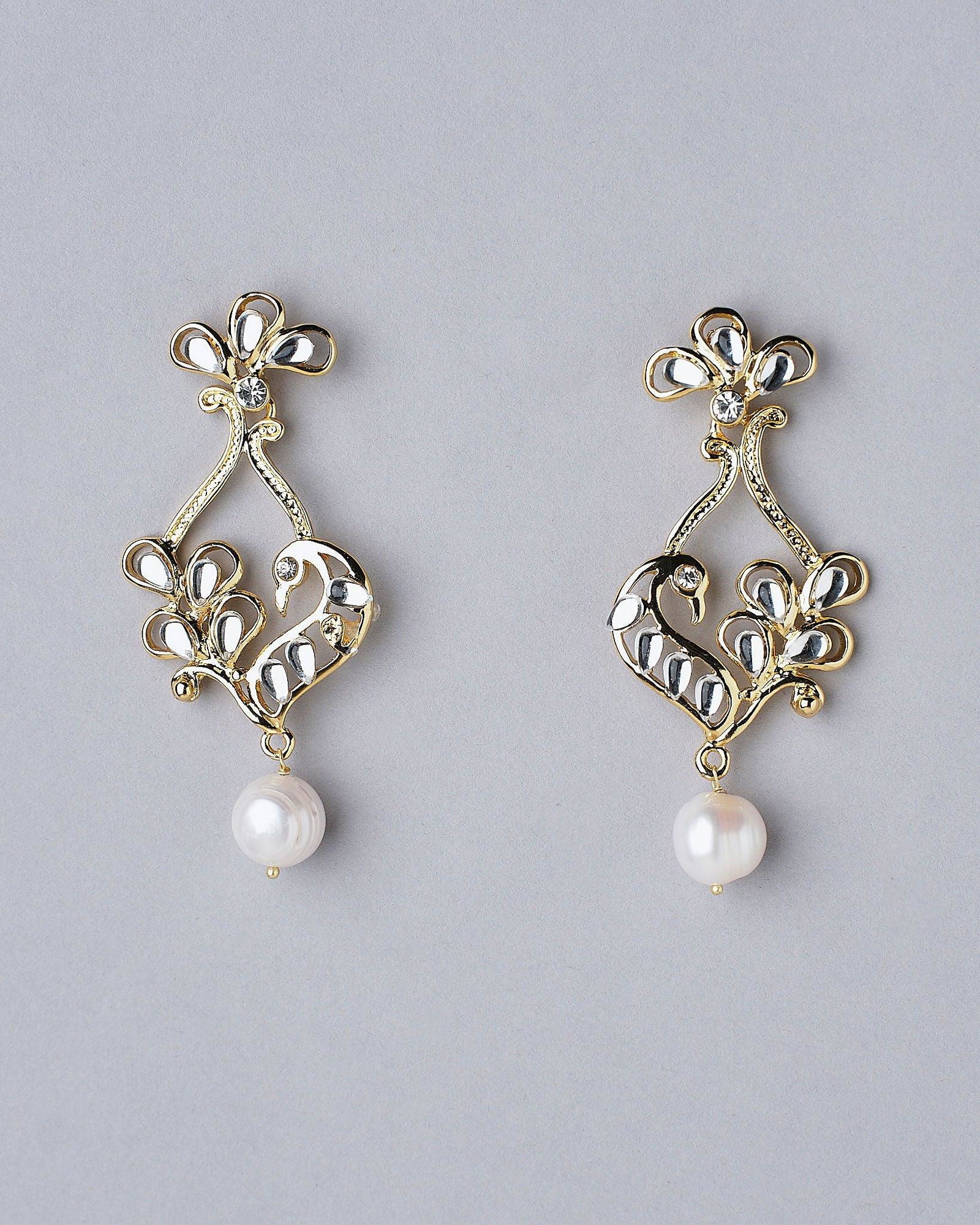 Peacock Graceful Pearl Hanging Earring - Chandrani Pearls