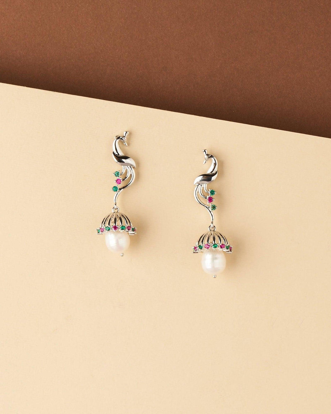 Peacock Graceful Pearl hanging Earring - Chandrani Pearls